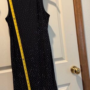 Heart & Heels Black Sparkle Midi Dress Women Size Large
